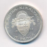 1938. 5P Ag 'Szent István' T:1-,2 ph. Adamo P8.1 - Image 2