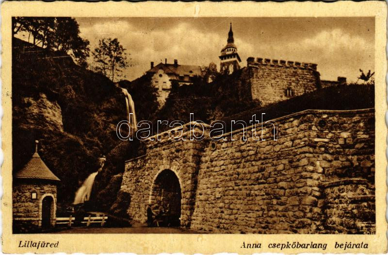Lillafüred, Anna cseppkőbarlang bejárata. Weinstock 108. (Rb)