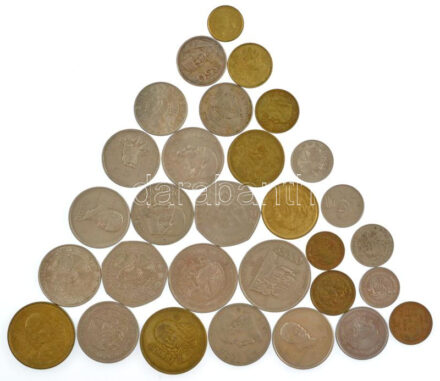 Mexikó 1967-1990. 10c-5000P (30xklf) T:2,2- Mexico 1967-1990. 10 Centavos - 5000 Pesos (30xdiff) C:XF,VF