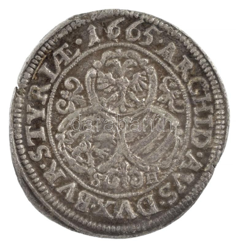 Ausztria 1665SH 3kr Ag 'I. Lipót' (1,51g) T:2 kis kitörés Austria 1665SH 3 Kreuzer Ag 'Leopold I' (1,51g) C:XF cracked Krause KM#1115