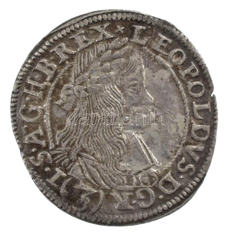 Ausztria 1665SH 3kr Ag 'I. Lipót' (1,51g) T:2 kis kitörés Austria 1665SH 3 Kreuzer Ag 'Leopold I' (1,51g) C:XF cracked Krause KM#1115 - Image 2