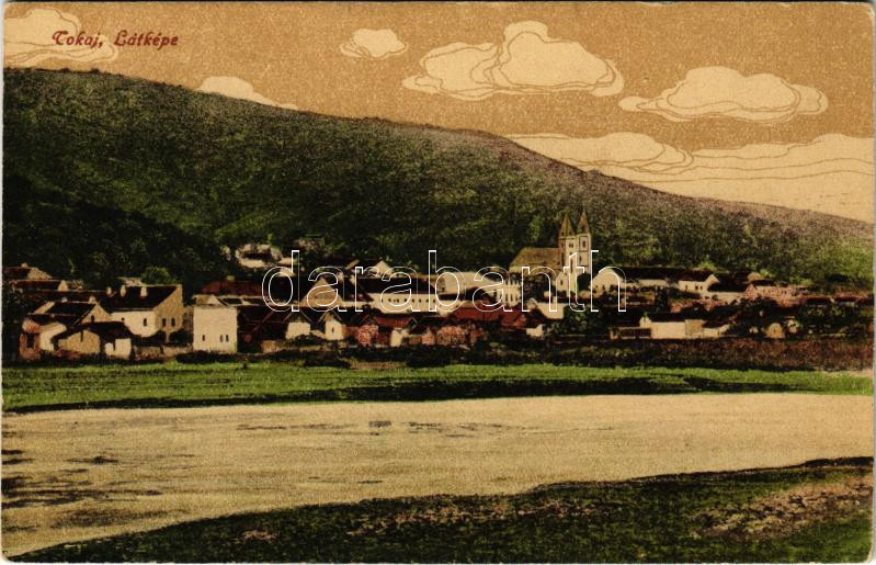 Tokaj, Tiszapart. Fränkel Dezső kiadása (ázott sarok / wet corner)