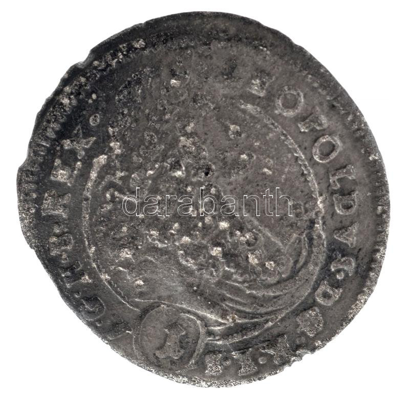 1699C-H 1kr Ag 'I. Lipót' Kassa (0,77g) T:2- hajlott Hungary 1699C-H 1 Kreutzer Ag 'Leopold I' Cashau (Kosice) (0,77g) C:VF curved Huszár: 1497., Unger II.: 1095.