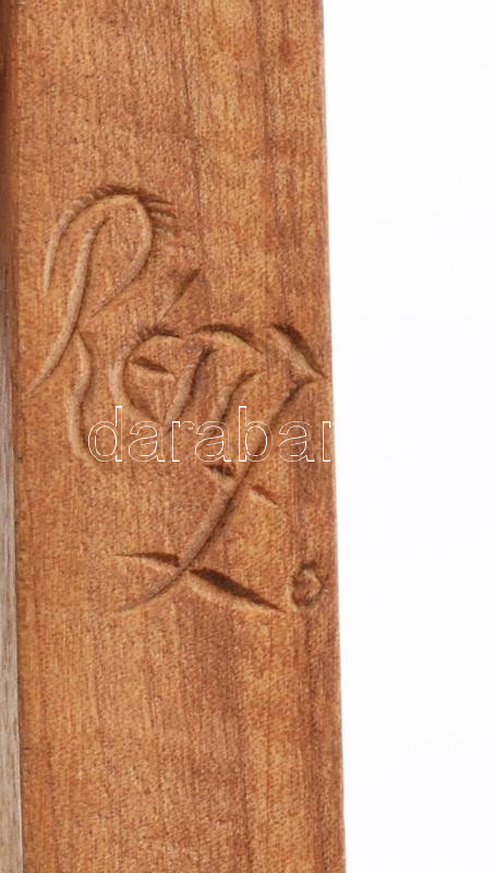 Réti Zoltán: Mohás kopjafák, Fafaragás, Jelzett 36 cm - Image 3