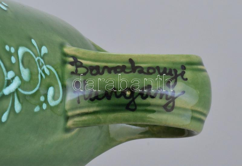 Barakonyi jelzéssel, népi füles palack, hibátlan, m: 34 cm - Image 3