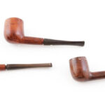 3 db fa pipa, jelzettek, h: 14 - 15 cm