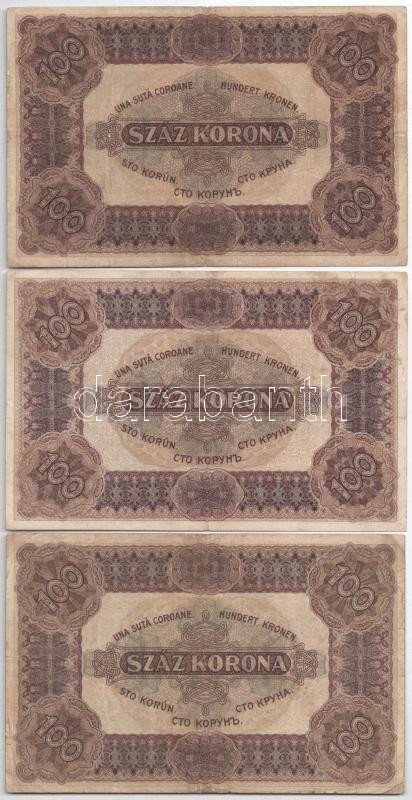 1920. 100K 'Orell Füssli Zürich' (3x) T:III,III- Adamo K29 - Image 2