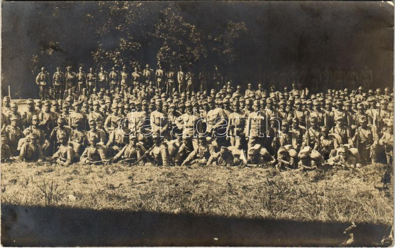 1914 Eperjes, Presov; osztrák-magyar katonák csoportképe / Austro-Hungarian K.u.k. military photo