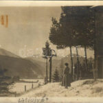 1916 Liptóújvár, Liptovsky Hrádok; Temető télen / cemetery in winter. photo (fl)