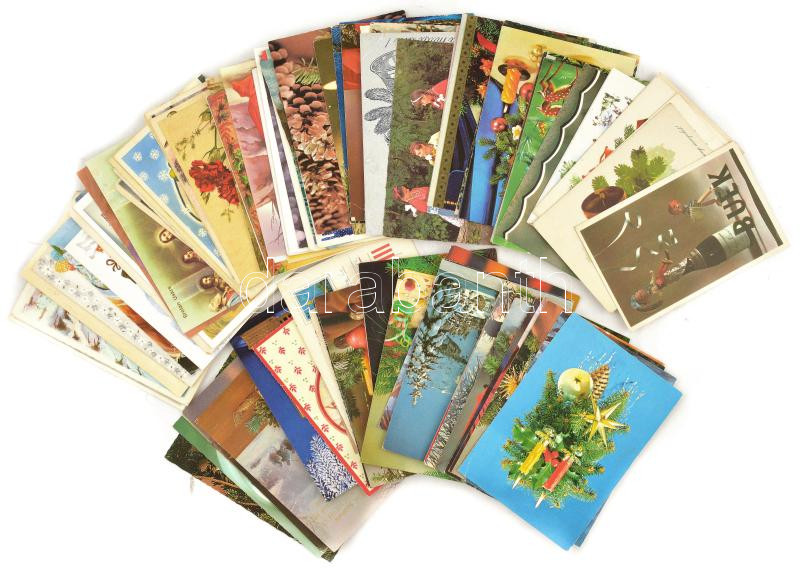 Kb. 100 db MODERN motívum képeslap: üdvözlőlapok / Cca. 100 modern motive postcards: greetings