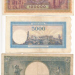 Románia 1943. 1000L + 1943. 5000L + 1947. 100.000L T:III,III- Romania 1943. 1000 Lei + 1943. 5000 Lei + 1947. 100.000 Lei C:F,VG - Image 2