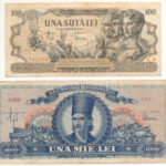 Románia 1947. 100L + 1948. 1000L T:III,III- Romania 1947. 100 Lei + 1948. 1000 Lei C:F,VG