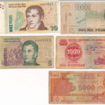 5xklf külföldi bankjegyből álló tétel T:III,III- 5xdiff foreign banknote lot C:F,VG