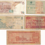5xklf külföldi bankjegyből álló tétel T:III,III- 5xdiff foreign banknote lot C:F,VG - Image 2