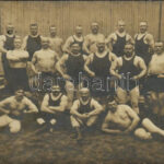 1906 Budapest, magyar birkózó csapat. Békei Ödön / Hungarian wrestling team, sport photo (EK)