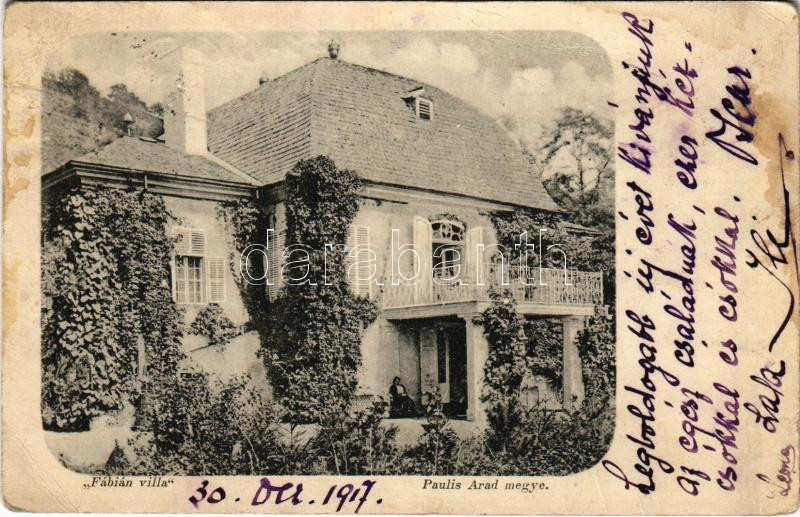 1918 Ópálos, Ópaulis, Paulis (Arad-Hegyalja); Fábián villa / villa (EB)