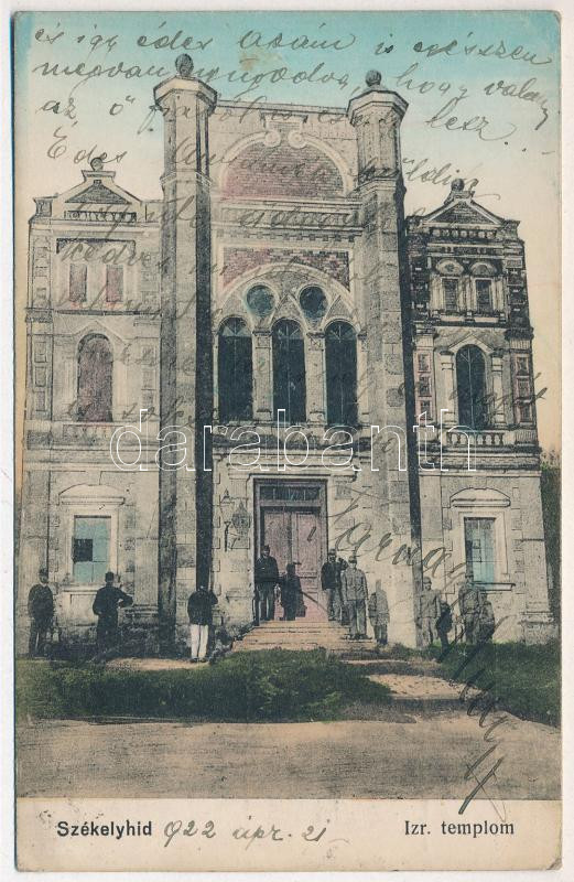 1922 Székelyhíd, Sacueni; Izraelita templom, zsinagóga / synagogue (EK)
