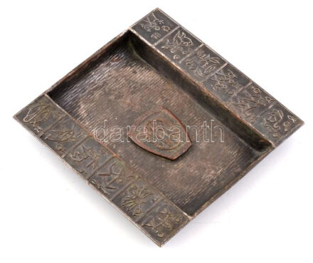 Csepel művek hamutál, fém, Korának megfelelő állapotban, 10x9,5cm