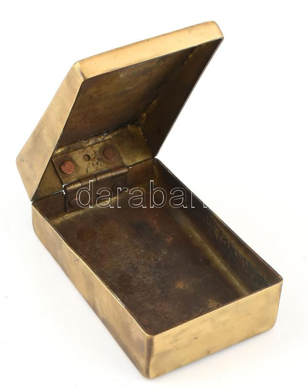 Emlékül Erzsitől 1953. Réz doboz, korának megfelelő állapotban, 13x8,5x5 cm, 538 g - Image 2