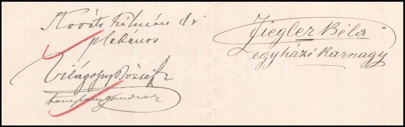 1906 Bp, Szent István Plébánia kasszájából felvett 60 korona nyugtája, aláírásokkal - Image 2