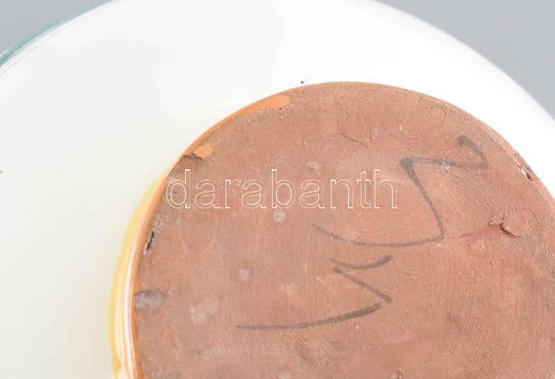 Habán jellegtű kerámia kancsó, jelzés nélkül, kopott, m: 24 cm - Image 3