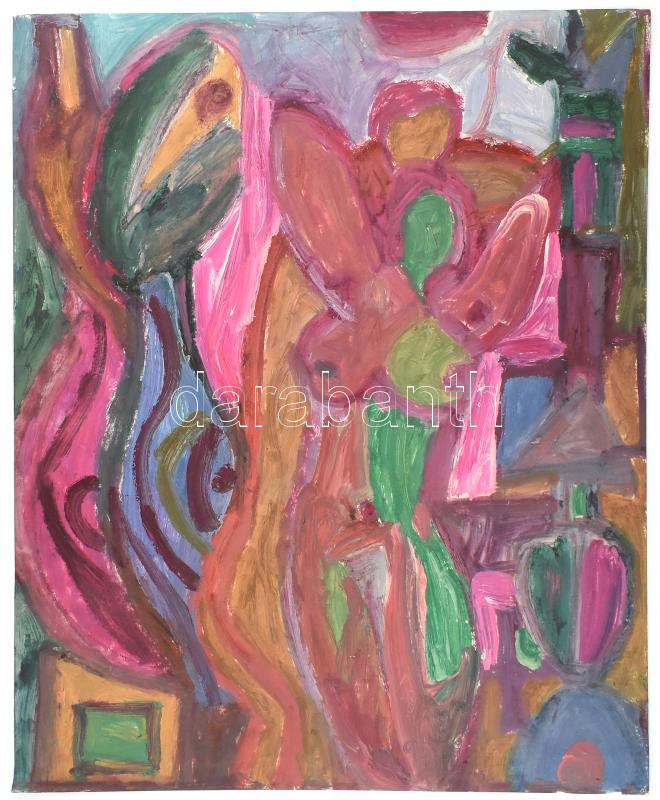 Csepeli Németh Miklós (1934-2012): Női aktok, 1993. Olaj, karton, jelezve jobbra lent, 60x50 cm