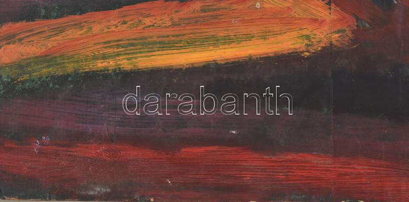 Csepeli Németh Miklós (1934-2012): Erdei kirándulók. Olaj, karton, jelezve jobbra lent, 56,5x51 cm - Image 3