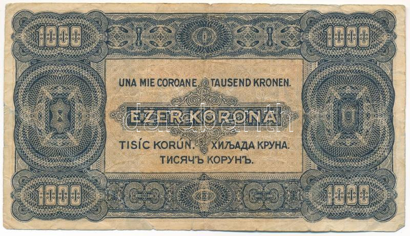 1923. 1000K 'B 61 250293' nyomdahely jelölés nélkül T:III Adamo K37/1 - Image 2