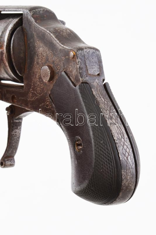 Női ridikül pisztoly colt típusú. XIX. sz. Liege. 12 cm Hatástalanított. rugó nélkül - Image 4