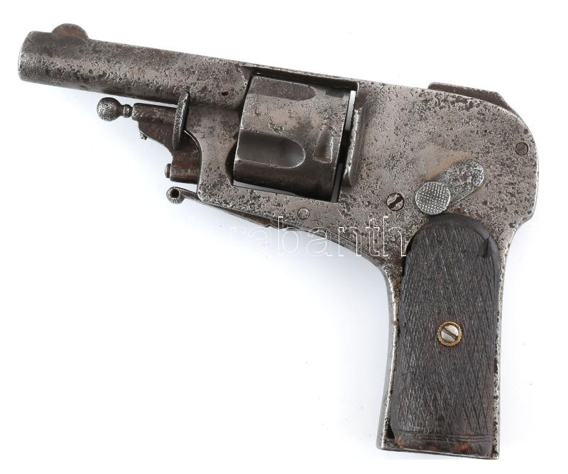 Zsebpisztoly. Belső kakasos. XIX. sz. Liege. 14 cm Hatástalanított. rugó nélkül - Image 2