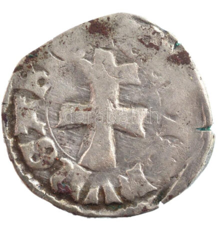 1373-1382. 'szerecsenfejes' Denár Ag 'I. Nagy Lajos' kereszt végeinél nincsenek pontok (0,43g) T:2,2- patina Hungary 1373-1382. Denar Ag 'Louis I' there's no points at the ends of the cross (0,43g) C:XF,VF patina Huszár: 547., Unger I.: 432.a