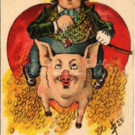 Und hätte ich mehr noch Geld als mein Eigen, Würd' doch nicht, wie du cih, mich protzig zeigen / humour, litho (EK)