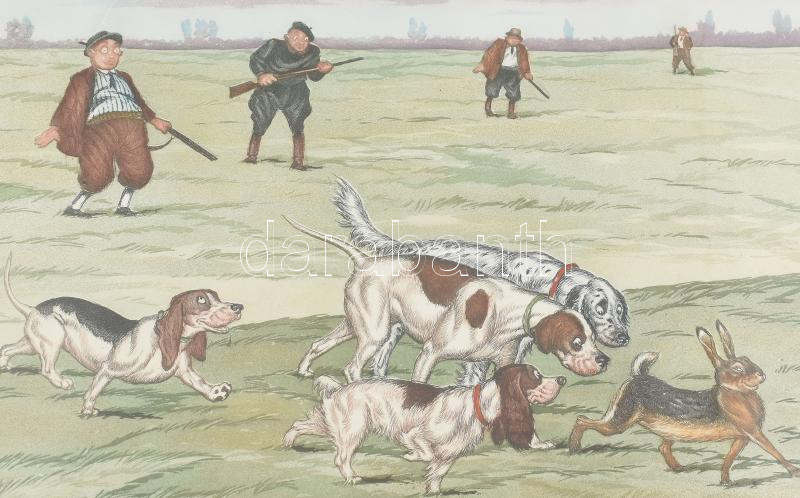 Boris O'Klein (1893-1985): Sex Appeal! (Szexi vonzerő!) Karikatúra. Színezett litográfia, papír, jelzett. Fakeretben. 30x41cm - Image 2