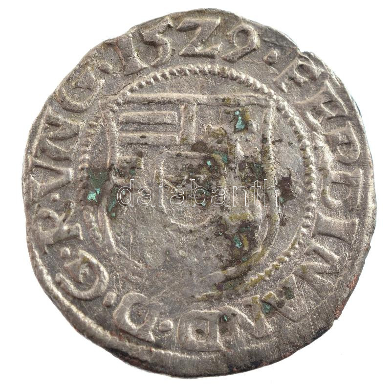 1529K-B Denár Ag 'I. Ferdinánd' (0,50g) T:2 patina Hungary 1529K-B Denar Ag 'Ferdinand I' (0,50g) C:XF patina Huszár: 935., Unger II.: 745.a