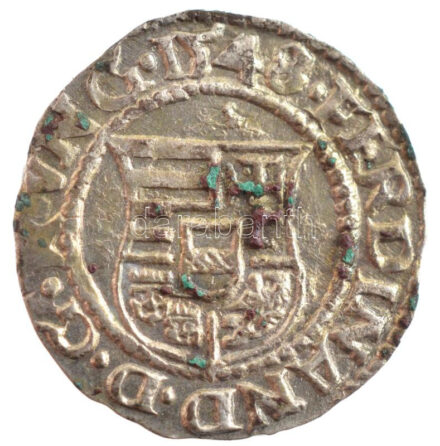 1545K-B Denár Ag 'I. Ferdinánd' (0,68g) T:1-,2 patina Hungary 1545K-B Denar Ag 'Ferdinand I' (0,68g) C:AU,XF patina Huszár: 935., Unger II.: 745.a