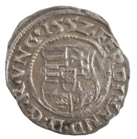 1552K-B Denár Ag 'I. Ferdinánd' (0,51g) T:1- patina, kitörés Hungary 1552K-B Denar Ag 'Ferdinand I' (0,51g) C:AU patina, cracked Huszár: 935., Unger II.: 745.a