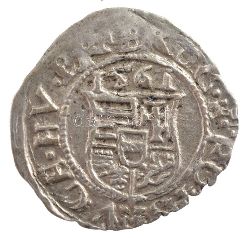 1561K-B Denár Ag 'I. Ferdinánd' (0,51g) T:1- patina Hungary 1561K-B Denar Ag 'Ferdinand I' (0,51g) C:AU patina Huszár: 935., Unger II.: 745.a