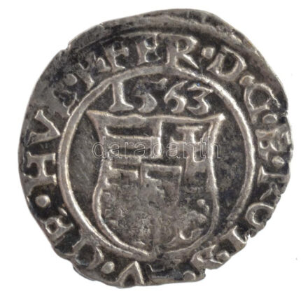 1563K-B Denár Ag 'I. Ferdinánd' (0,61g) T:2 patina Hungary 1563K-B Denar Ag 'Ferdinand I' (0,61g) C:XF patina Huszár: 936., Unger II.: 748.a