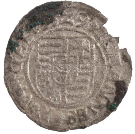 1529R-A Denár Ag 'I. János' (0,41g) T:1- patina, kitörés Hungary 1529R-A Denar Ag 'John Szapolyai / John I' (0,41g) C:AU patina, cracked Huszár: 881., Unger I.: 699.w var.