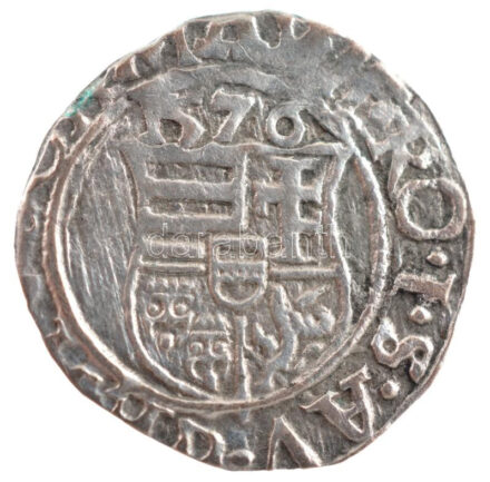 1570K-B Denár Ag 'Miksa' (0,51g) T:1-,2 patina Hungary 1570K-B Denar Ag 'Maximilian' (0,51g) C:AU,XF patina Huszár: 992.,Unger II.: 766.a