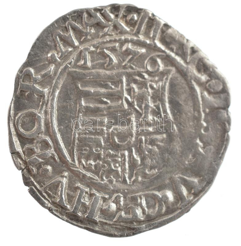 1576K-B Denár Ag 'Miksa' (0,49g) T:1-,2 patina Hungary 1576K-B Denar Ag 'Maximilian' (0,49g) C:AU,XF patina Huszár: 993.,Unger II.: 767.a