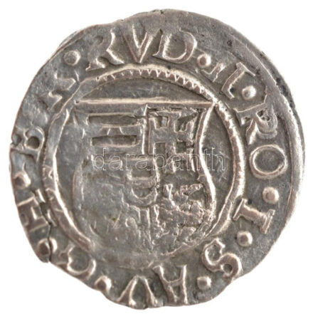 1580K-B Denár Ag 'Rudolf' (0,50g) T:2 patina Hungary 1580K-B Denar Ag 'Rudolf' (0,50g) C:XF patina Huszár: 1059.,Unger II.: 811.a