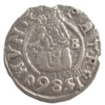 1586K-B Denár Ag 'Rudolf' (0,42g) T:1-,2 kis kitörés Hungary 1586K-B Denar Ag 'Rudolf' (0,42g) C:AU,XF small crack Huszár: 1059.,Unger II.: 811.a - Image 2