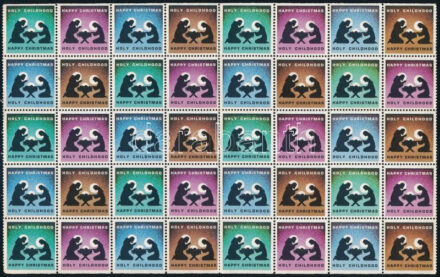 Karácsonyi levélzáró 50-es hajtott ív