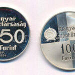 1974. 50Ft Ag '50 éves a Magyar Nemzeti Bank' + 100Ft Ag '50 éves a Magyar Nemzeti Bank' T:PP fo., ujjlenyomat, apró felületi karc Adamo EM44, EM45