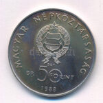 1988. 50Ft Cu-Ni 'Világ Vadvédelmi Alap - Kékvércse' T:BU patina Adamo EM101 - Image 2