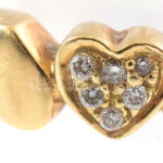 Arany (Au/18k) szíves gyűrű, brillekkel (18db) ékítve (cca. 0,07ct összesen) Jelzett, m: 53,5. bruttó: 3,64g - Image 3