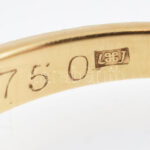 Arany (Au/18k) szíves gyűrű, brillekkel (18db) ékítve (cca. 0,07ct összesen) Jelzett, m: 53,5. bruttó: 3,64g - Image 4