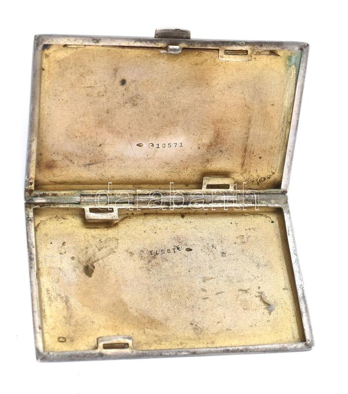 Ezüst (Ag) cigaretta tárca, jelzett, 5,5x8cm, nettó: 67g - Image 2