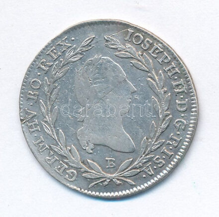 1788B 10kr Ag 'II. József' (3,76g) T:2- Huszár: 1887., Unger III.: 1333.a